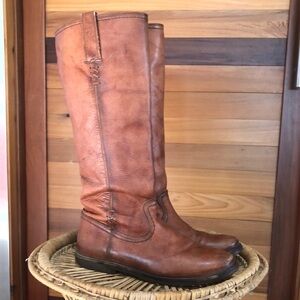 Frye Brown Paige Leather Riding Boots